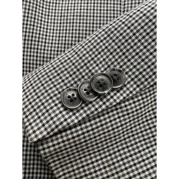 Tommy Hilfiger 2 Button Blazer Men’s 44L Jacket Sport Coat Blue Check Polyester - Picture 7 of 12
